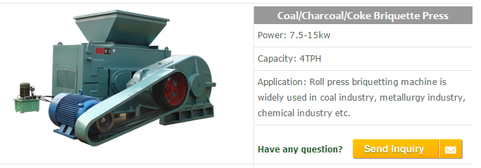 coal/coke briquette extruder