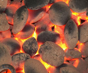pillow briquettes burning